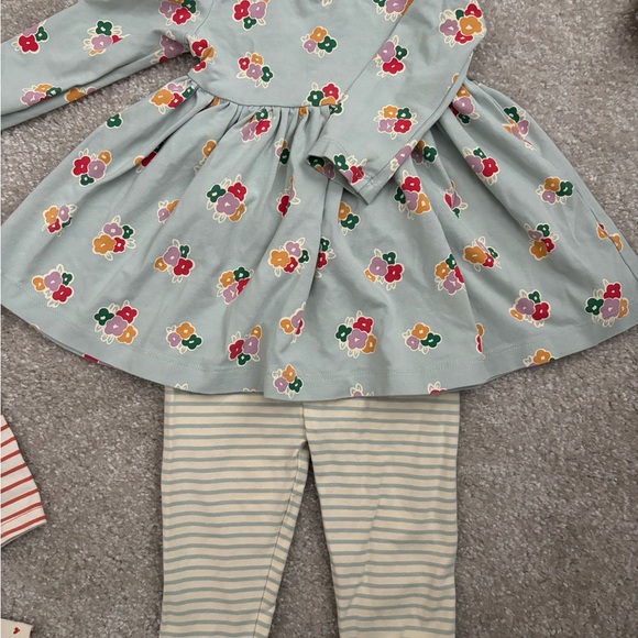 Hanna Andersson Floral and Striped play dress sets - Picture 2 of 8